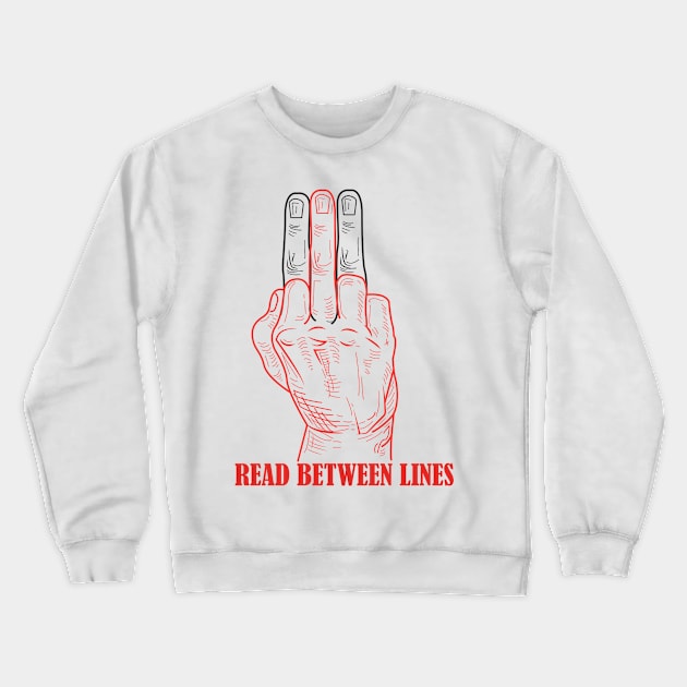 between lines (black) Crewneck Sweatshirt by SIMPLICITEE